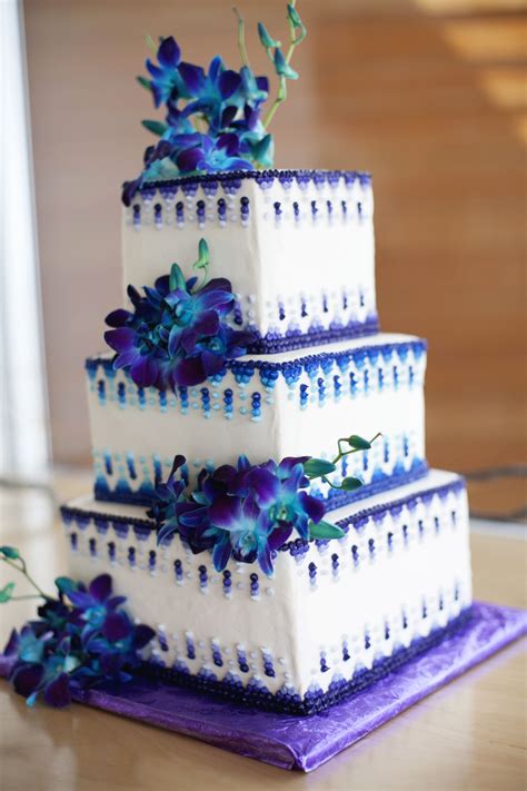 Purple wedding cakes, Teal wedding cake, Wedding cakes blue