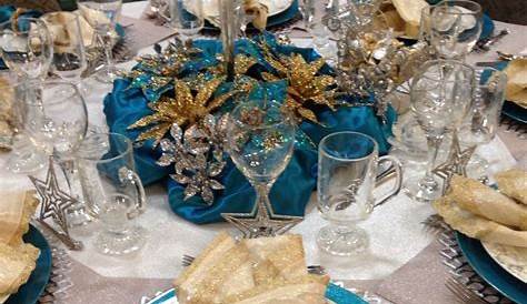 Teal And Silver Christmas Table Decorations This Item Is Unavailable Etsy Unusual