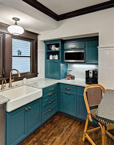 Color Ideas for the Kitchen Dark Teal Apartment Therapy