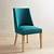 teal wood dining chairs