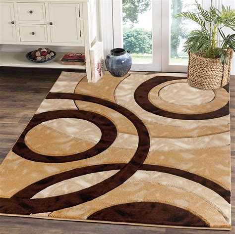 teal and brown circle rugs