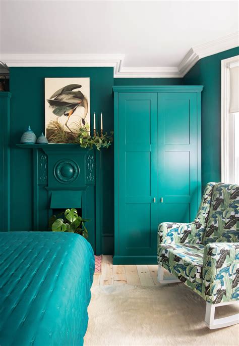 Teal and Green Bedroom