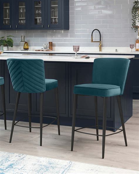 Teal Blue Bar Stools