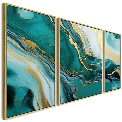 A Teal Tree Framed Canvas Art