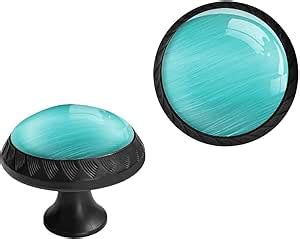 Teal Glass Dresser Knobs