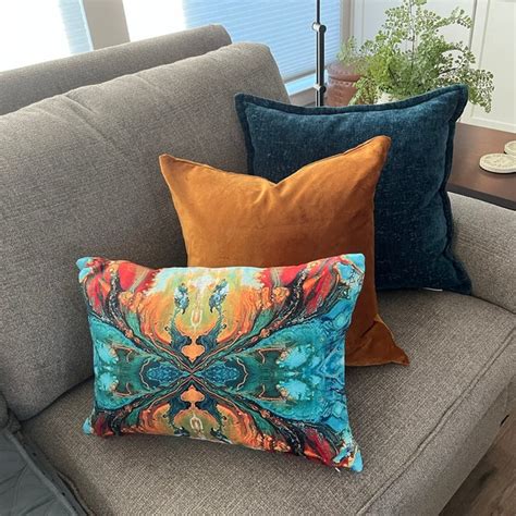 Teal Orange Pillow Case
