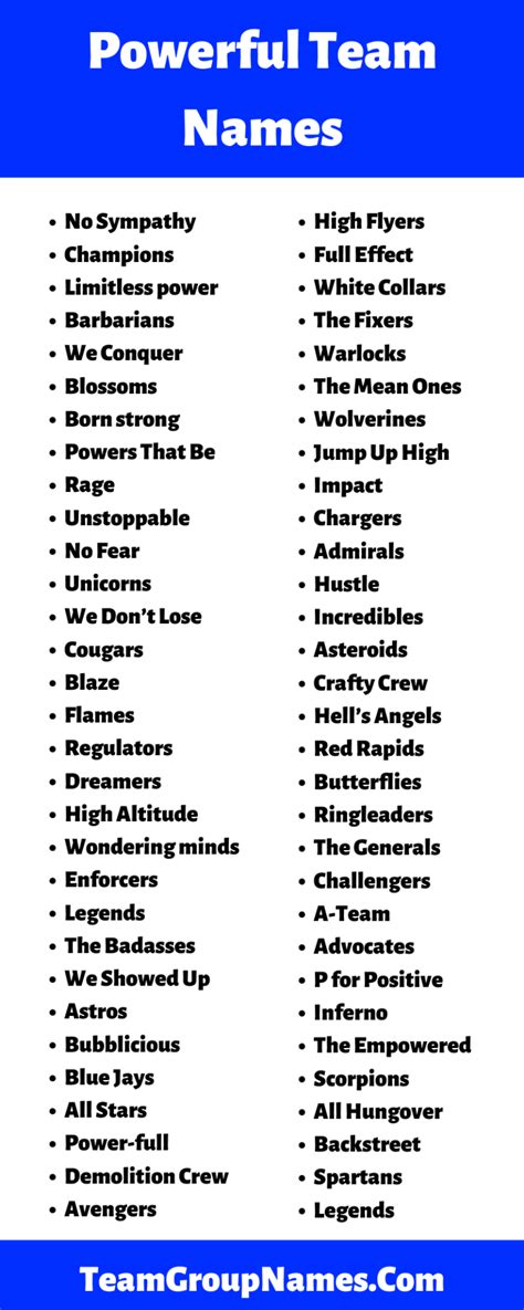 Team Names For Competition