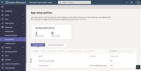 teams app policy assignment tool