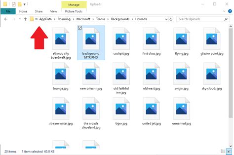 teams backgrounds file location