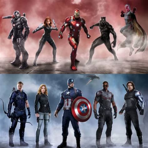 teams in avengers civil war