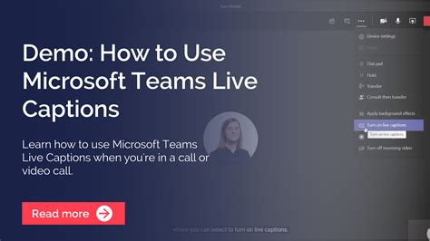 Teams Live Captions Feature