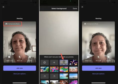 Teams Mobile App Blur Background
