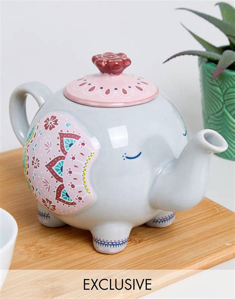 Teapot With Elephant Design