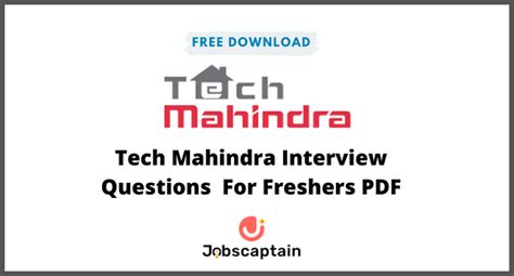 tech mahindra technical interview questions and answers for freshers pdf