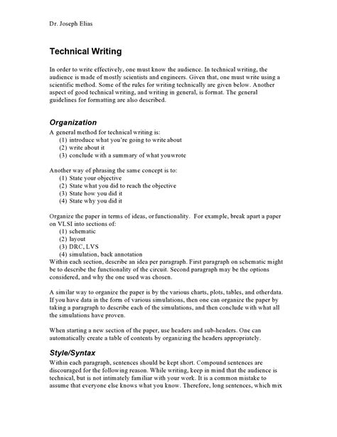 FREE 13+ Technical Writing Samples and Templates in PDF