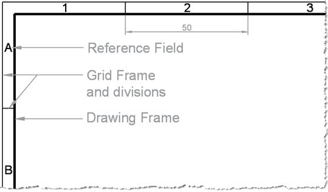 Technical Drawing Grid Reference Frame