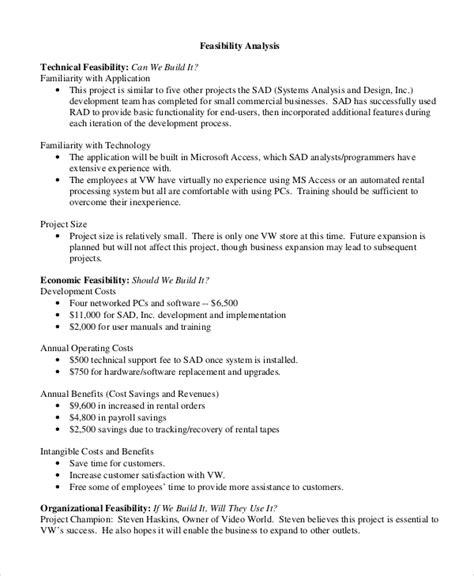 technical feasibility analysis example