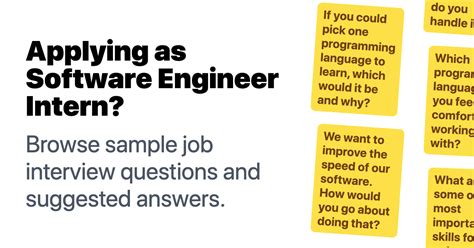 technical interview questions for software engineer intern