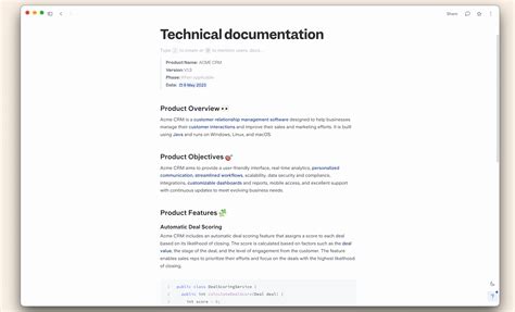 technical training documentation template