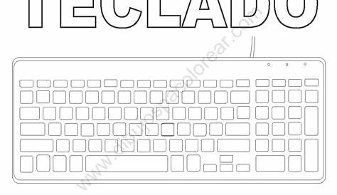 Lujoso Teclado De Computadora Para Colorear Bosquejo - Dibujos Para