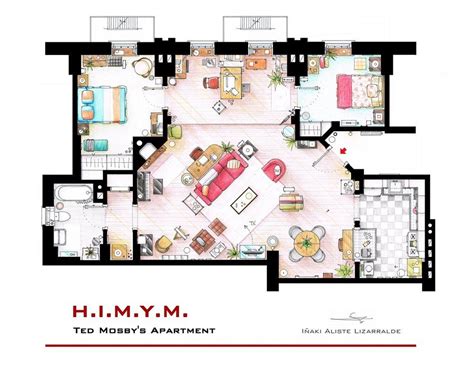 ted mosby apartment floor plan