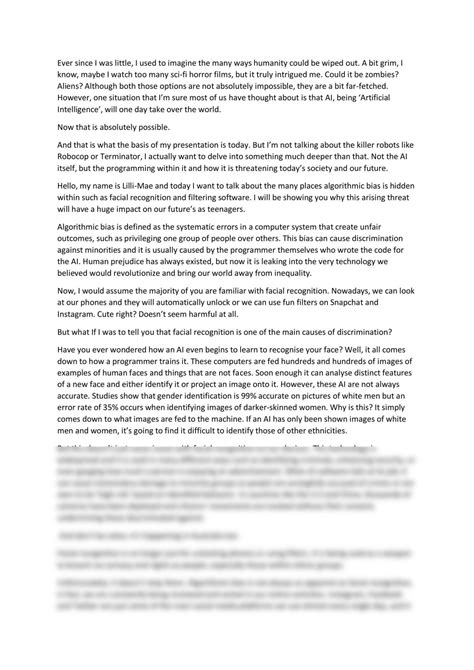 ted talk speech script example