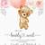 teddy bear baby shower invitations for girl