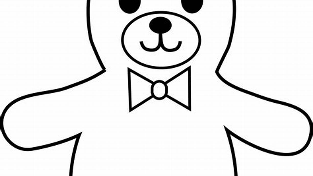 Unleash the Timeless Charm: Discover the Art of Teddy Bear Clip Art in Black and White