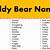 teddy bear cool names