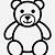 teddy bear face clip art black and white drawings simple