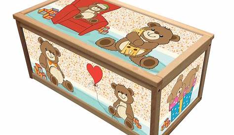 My Teddy Bear Toy Chest Small Box with Hinged Lid | Teddy bear toys