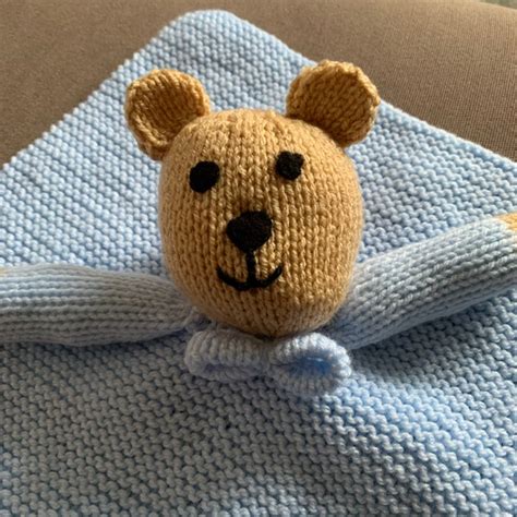 Teddy Bear Comforter Knitting Pattern