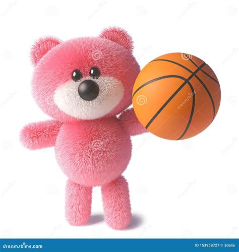 teddy bear holding a basketball