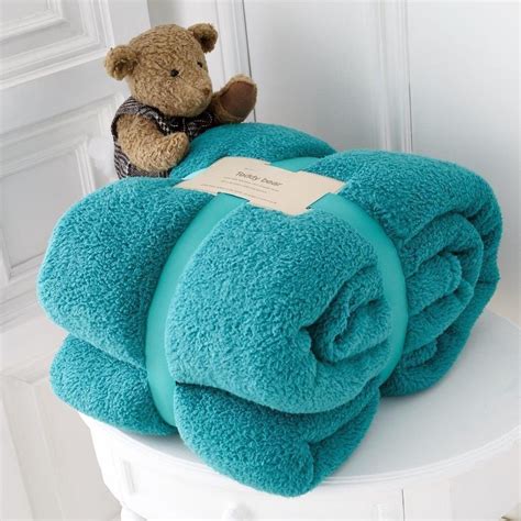 Teddy Bear Throw Teal
