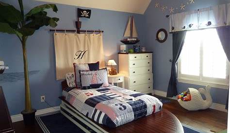 Teen Boy Bedroom With Pirate Decor Presenting Ideas In