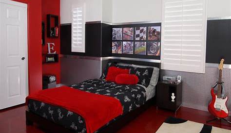 Teen Boys Bedroom Black Red Bold Ideas For And s Interior Vogue