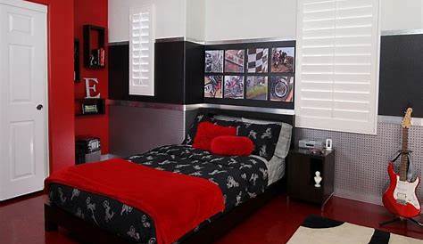 Teen Boys Bedroom Cream Red 30+ Boy Colors