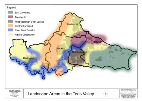 tees valley combined authority area map