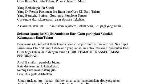 Teks Mc Majlis Hari Guru 2022 - filtrujillo.com