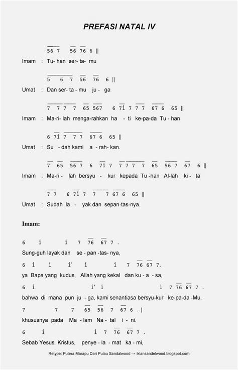 teks lagu natal katolik