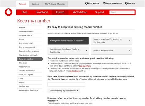 tel number for vodafone