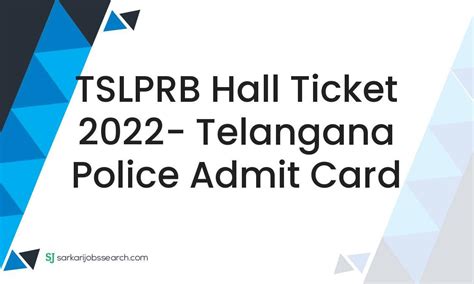 telangana police hall ticket 2022