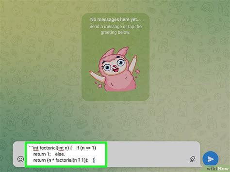 telegram code snippet