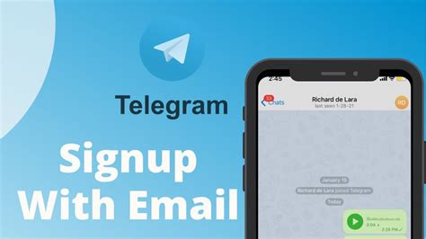 telegram sign up with email