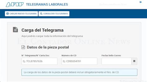 telegrama laboral afip