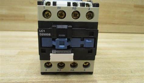 Telemecanique Contactor Lc1 D25008 LC1 , LA4 DC 1U W/ Coil