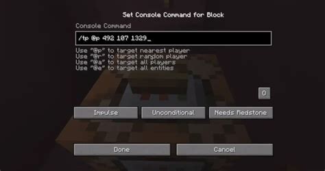 teleport to player command minecraft