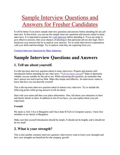 tell me about yourself interview question and answer example pdf reddit