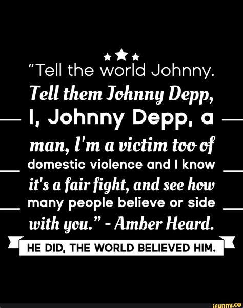 Tell The World Johnny Quote