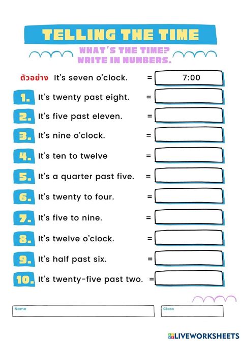 Telling The Time - Exercises With Answers Pdf